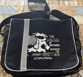 Borsa Tracolla Messenger Vintage Y2K Nera Pirelli