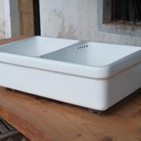 Lavello cucina doppia vasca ceramica