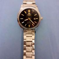 Orologio nuovo nero/acciaio uomo