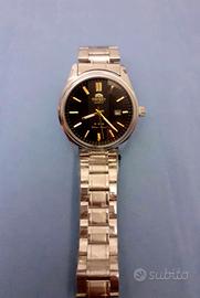 Orologio nuovo nero/acciaio uomo