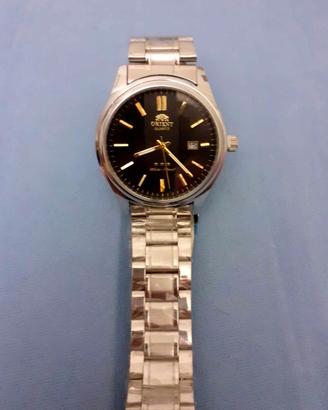 Orologio nuovo nero/acciaio uomo