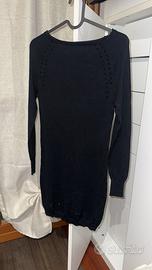 Abito in maglia con inserti in strass