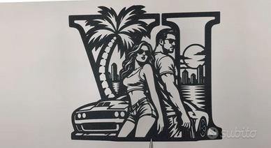 Decorazione murale GTA 6 Logo