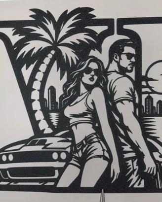 Decorazione murale GTA 6 Logo
