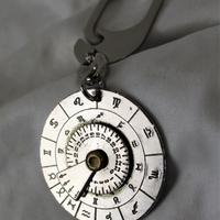 Portachiavi con ruota zodiacale (Massonico?)