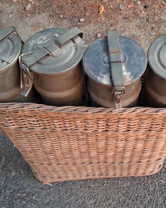 SET 4 CONTENITORI MILITARI VINTAGE EST EUROPA