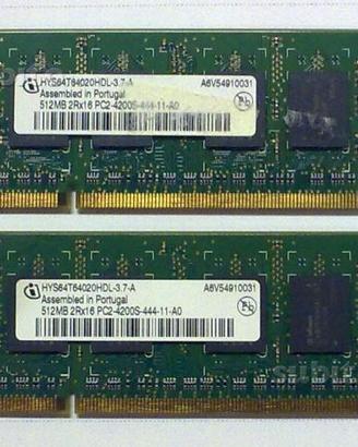 Memoria ram infineon 512mb 2rx16 pc2-4200s-444-11-