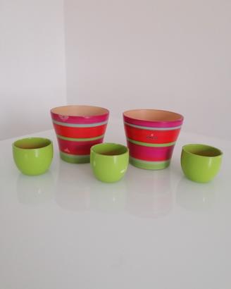 5 vasi colorati 