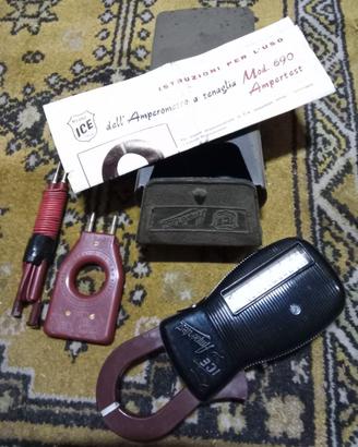Amperometro a tenaglia vintage ICE Milano mod. 690