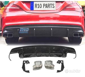 DIFFUSORE MERCEDES CLA W117 13-15 LOOK A45 NERO LU
