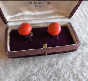 Orecchini Oro e Corallo Rosso - Solo ritiro a mano