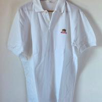 Polo Kronenbourg in cotone bianco.