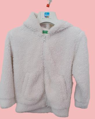 Benetton Giubbotto pelliccia x bambina