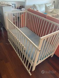 Lettino ikea con spondina e materasso inclusi