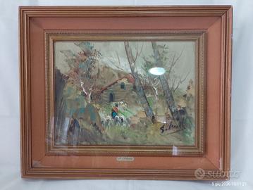 D. Salvatore Dipinto olio su tavola quadro XX sec