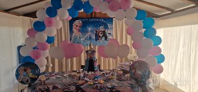 torta ed allestimento frozen