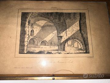 Antica stampa d'arte incorniciata