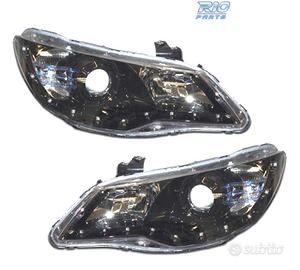 FARI HONDA CIVIC 4P 05- LUCE DIURNA LED FONDO NERO