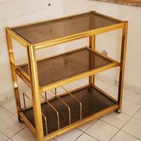 Carrello portaoggetti ottone 