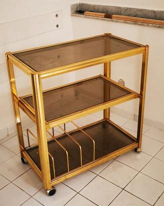 Carrello portaoggetti ottone 