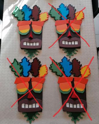 Crash Bandicoot maschera Aku Aku fatte a mano