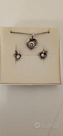 parure in argento 925 cuori