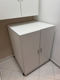 Mobile bianco opaco adatto per lavatrice/asciugatr