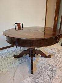 Tavolo rotondo in noce nazionale fine 800