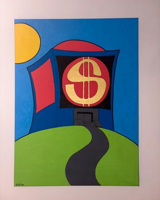 Dipinto Pop Art Originale “Casa Del Dollaro”