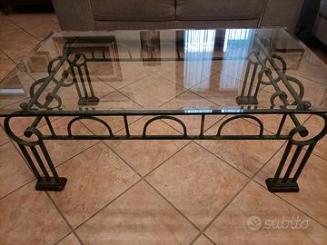 Tavolino da salotto in vetro