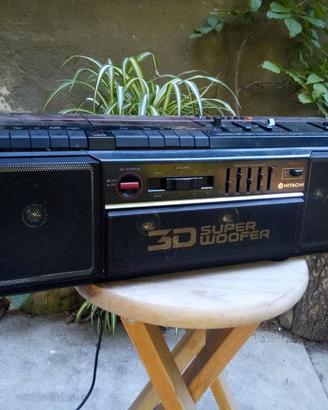 Hitachi boom box stereo portatile radio cassette
