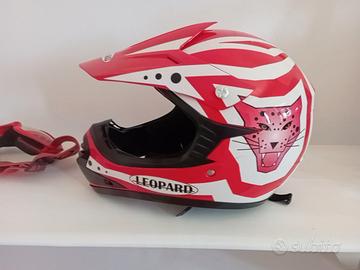 casco bambino leopard