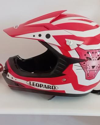 casco bambino leopard