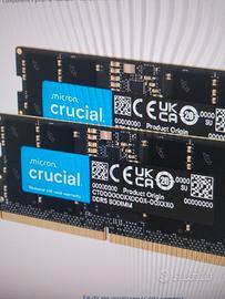32 GB Ram DDR5 - 2 banchi da 16GB DDR5 per laptop