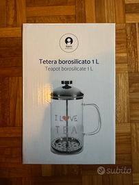 Teiera in vetro borosilicato 1 litro