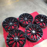 5 CERCHI AUDI ORIGINALI 8X19 ET46 NERO LUCIDO