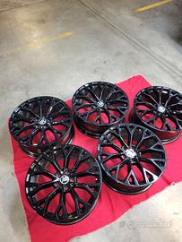 5 CERCHI AUDI ORIGINALI 8X19 ET46 NERO LUCIDO