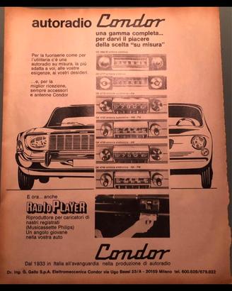 Pubblicità autoradio Condor