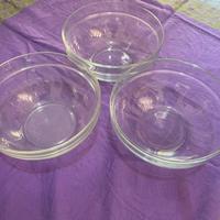 Set 3 ciotole vetro trasparente