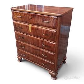 Comò Art Déco in Piuma di Noce – Fascino Anni '30