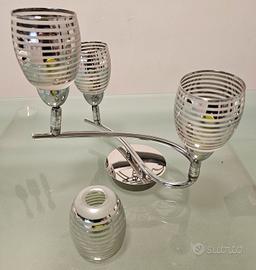 Lampadario 3 coppe G9  con lampadine