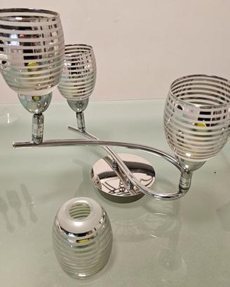 Lampadario 3 coppe G9  con lampadine