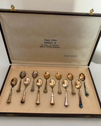 SET da 12 cucchiaini in ARGENTO 800