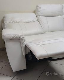 Divano in pelle Chateau d'Ax 3 posti con 2 relax