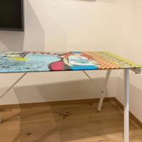 Scrivania piano in vetro temperato stile Cartoon