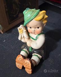 Statuetta porcellana ragazzo tirolese