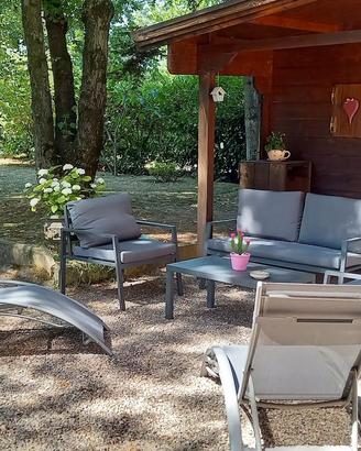 Set completo arredo giardino in alluminio