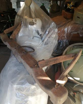 Giogo in legno per buoi bovini completo