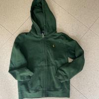 Felpa Ralph Lauren originale verde bosco 7 anni