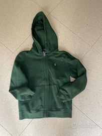 Felpa Ralph Lauren originale verde bosco 7 anni